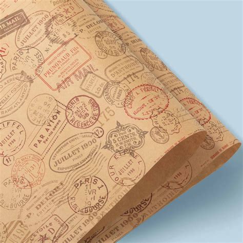 personalised kraft wrapping paper  recycled