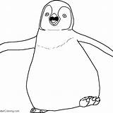 Penguin Coloring Baby sketch template