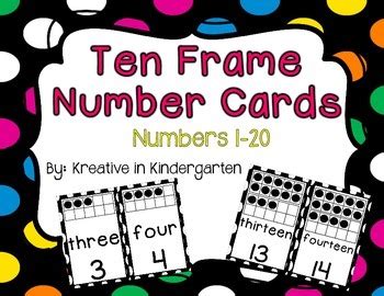 ten frame number cards    robyns resource room tpt
