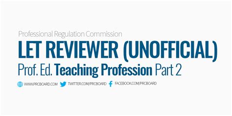 reviewer professional education prof ed teaching profession part