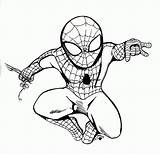 Spiderman Coloring Spider Man Pages Drawing Cartoon Chibi Baby Homecoming Bw Draw Color Kids Amazing Clipart Template Ultimate Print Cute sketch template
