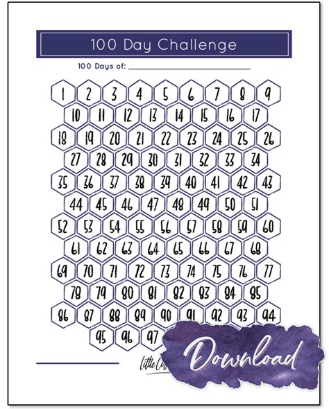 day challenge printable  day challenge habit tracker