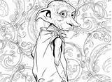 Dobby Coloring Pages Potter Harry Popular sketch template