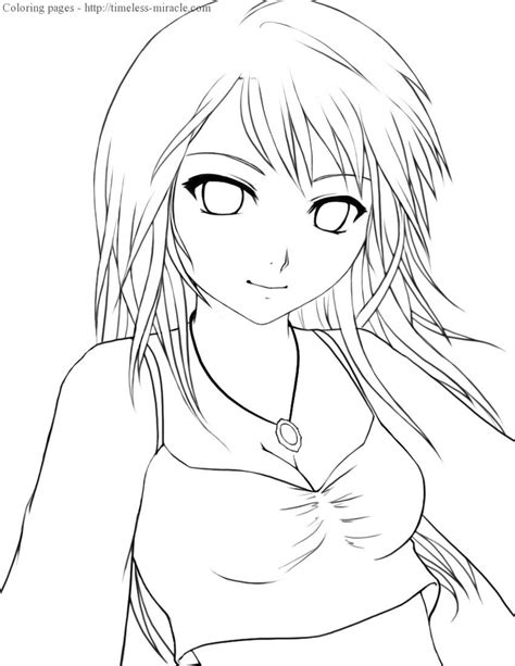 anime girls coloring pages timeless miraclecom