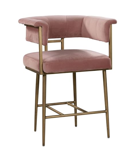 astrid blush velvet counter stool in 2022 counter stools living room