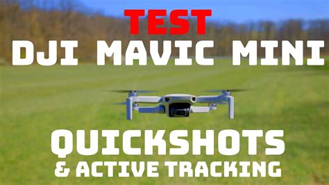 dji mavic mini quickshots und active tracking im test youtube