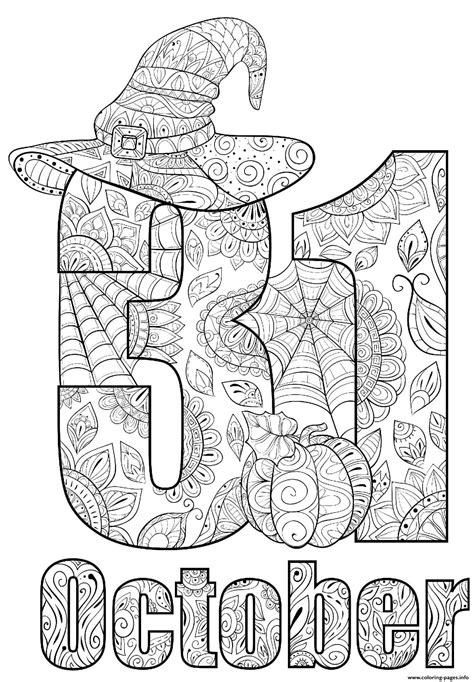 halloween  october coloring page printable