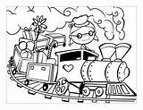 Coloring Kids Pages Train sketch template