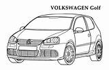 Volkswagen Golf Coloring Pages Print sketch template