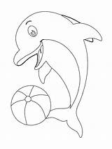 Dolfijn Bal Dolphin Ball Leukekleurplaten Dolfijnen Kleur Colouring Coloringpage één Leuke Andere sketch template