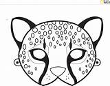 Mask Animal Wild Cheetah Template Face Drawing Masks Kratts Templates Kids African Safari Printable Coloring Para Animals Colorir Jungle Pages sketch template