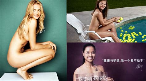 seven women tennis players who posed nude