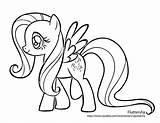 Pony Little Coloring Pages Fluttershy sketch template