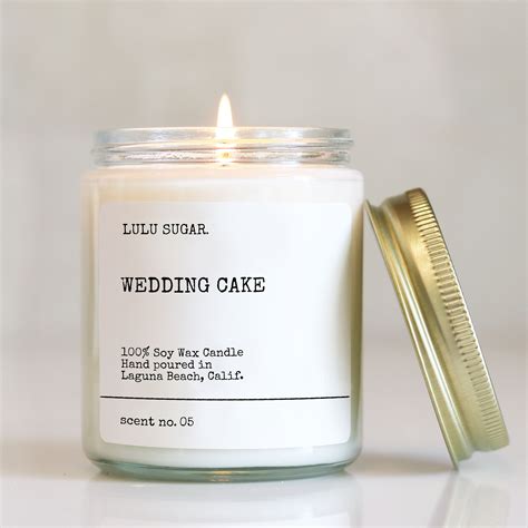 wedding cake scented soy candle soy candle gift engagement etsy