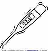 Thermometer Coloring Hospital Color Doctor Pages Kids Colouring Printable Template Clip Ziekenhuis Fun Sheet sketch template