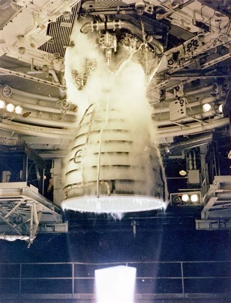 space history photo space shuttle main engine ssme test firing space