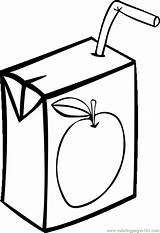 Apple Pages Coloring Juice Box Colouring sketch template