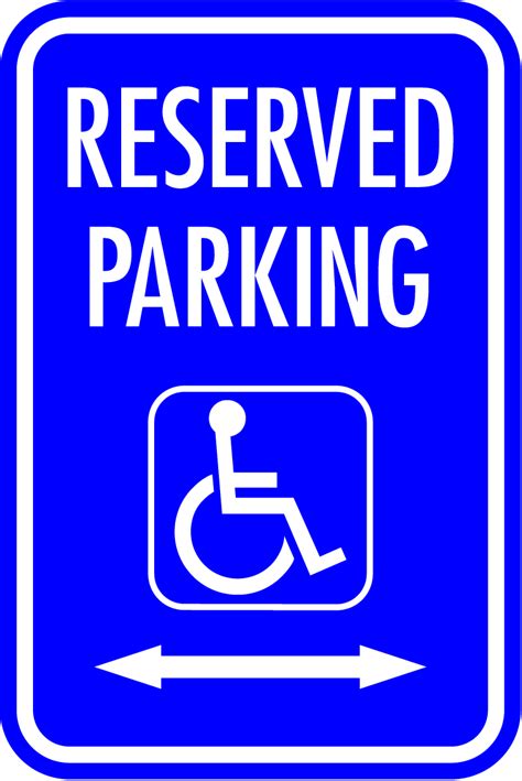 printable handicap parking signs clipartsco