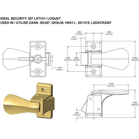 ideal security skglwab storm door lever handle set