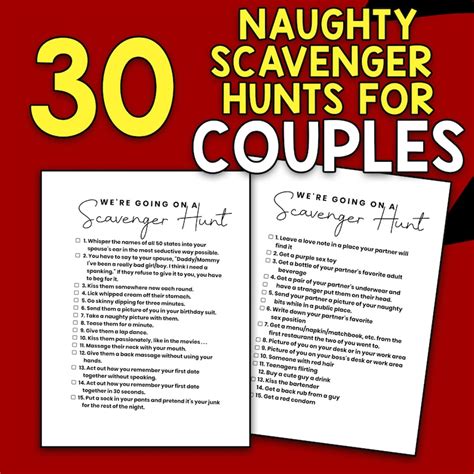 best value 30 printable adult scavenger hunts for couples date etsy