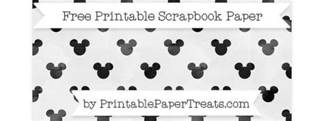 landscape black watercolor small mickey mouse head pattern paper