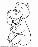 Kindergarten Nilpferd Hippopotame Ausmalbilder Hippopotamus Ausmalbild Coloriage Hippo Colorier Coloriages Coloringhome sketch template