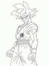 Coloring Super God Saiyan Pages Goku Dragon Ball Popular sketch template