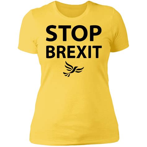 stop brexit bollocks  brexit yellow  shirt ladies tee
