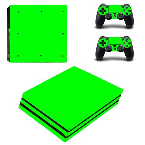 green  ps pro skin sticker  sony playstation  pro console  pcs controller skins
