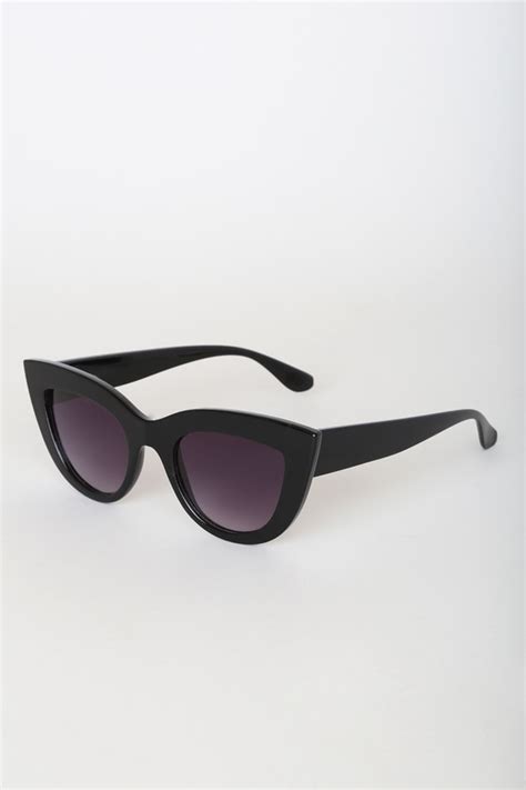 cute black sunglasses chunky cat eye sunglasses black sunnies