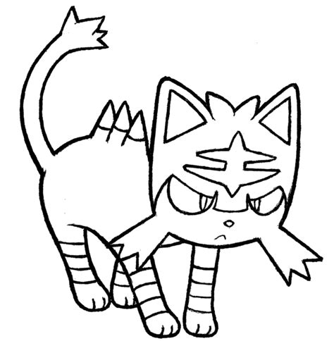 pokemon litten  coloring page anime coloring pages