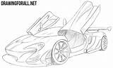Mclaren Gtr Draw Kleurplaat 12c Drawingforall Supercars 맥라렌 720s Lexus Lfa Ferrari 570s Lamborghini Tekenen sketch template