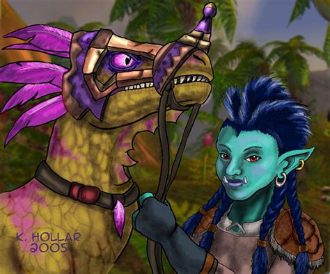 A Troll And Her Raptor Wow By Netraptor On Deviantart