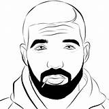 Drake Rapper Draw Cartoon Cartoons Choose Board Color sketch template