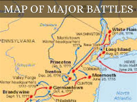 map  american revolutionary war battles