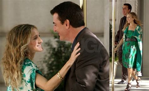 first look at carrie and big on set of sex and the city