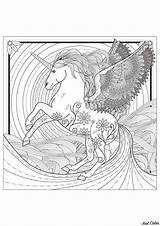 Coloring Unicorn Pages Printable Adults Adult Unicorns Print Pegasus Stroke Come Mystical Colouring Sheets Fantasy Wings Uni Visit Library Clipart sketch template