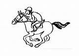 Racing Horse Coloring Large sketch template