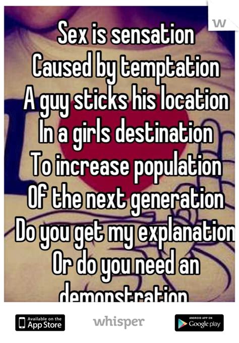 Sex Is Sensation Caused By Temptation A Guy Sticks His Location In A