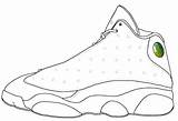 Jordan Air Coloring Pages 13 Shoes Drawing Shoe Nike Basketball Tennis Sneakers Jordans Color Running Printable Retro Sneaker Doernbecher Template sketch template