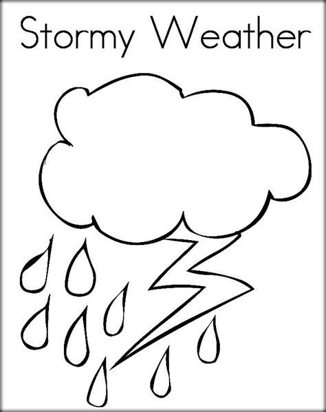 weather coloring pages  preschool  getdrawings