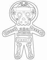 Muertos Dia Colorear Skeleton Esqueleto Scheletro Catrina Manualidades Toten Disegno Morti sketch template