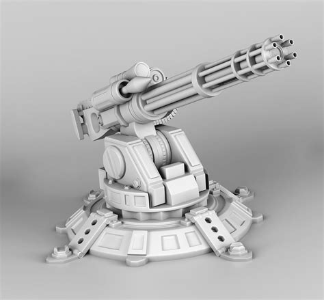 gun turret  model turbosquid