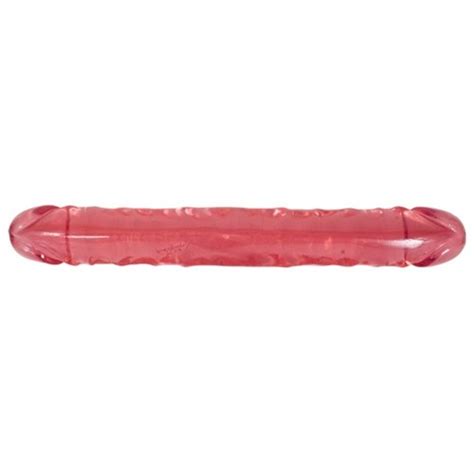 crystal jellies jr double dong 12 pink sex toys at adult empire