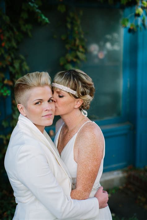 retro brooklyn lesbian wedding equally wed modern