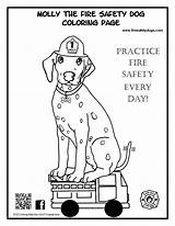 Fire Safety Coloring Pages Prevention Dog Printable Preschool Kids Book Molly Print Color Activity Getcolorings Downloadable Books Popular Related Boho sketch template
