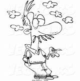Cartoon Smoker Smoking Coloring Pages Vector Outline Color Getcolorings Perfect Printable Ron Leishman sketch template