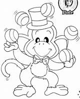 Coloring Circus Pages Monkey Kids sketch template