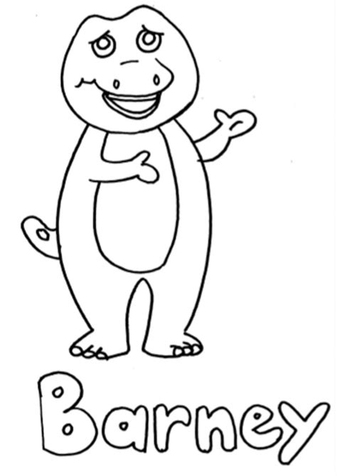 coloring pages printable barney coloring page  kids