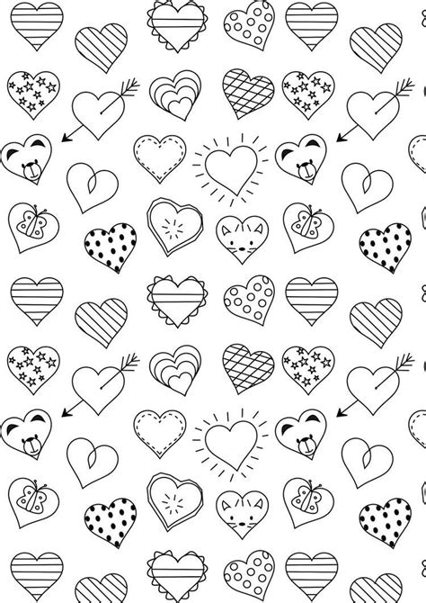 pin  amanda fontenot  artdoodle heart coloring pages heart